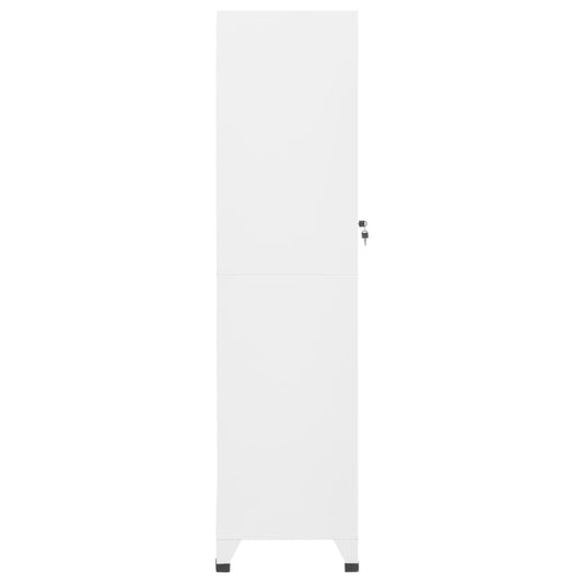 Arkivskap hvit 38x45x180 cm stål