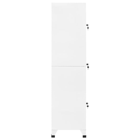 Arkivskap hvit 38x45x180 cm stål