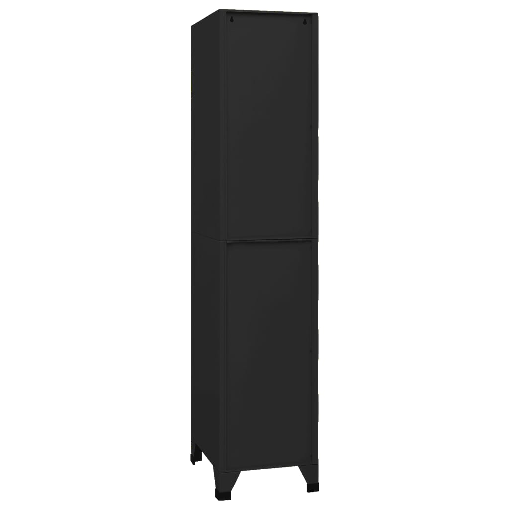 Oppbevaringsskap svart 38x45x180 cm stål
