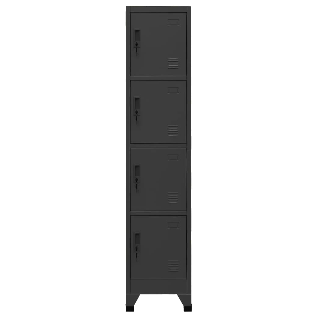 Oppbevaringsskap antrasitt 38x45x180 cm stål
