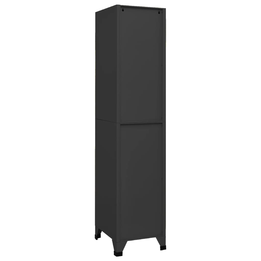 Oppbevaringsskap antrasitt 38x45x180 cm stål