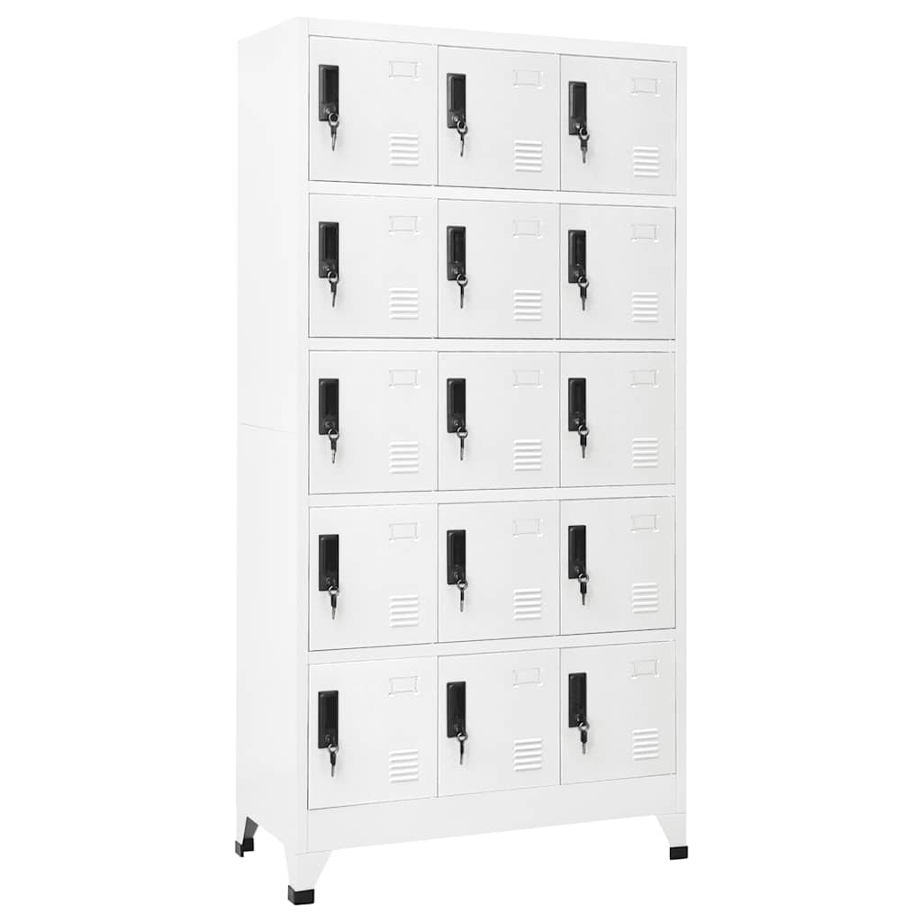 Oppbevaringsskap hvit 90x40x180 cm stål