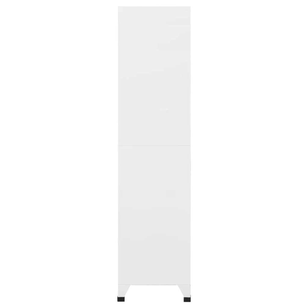 Oppbevaringsskap lysegrå og mørkegrå 90x40x180 cm stål