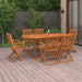 Hagespisegruppe 7 deler 180x90x75 cm heltre akasie