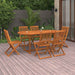 Hagespisegruppe 7 deler 180x90x75 cm heltre akasie