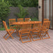 Hagespisegruppe 9 deler 180x90x75 cm heltre akasie
