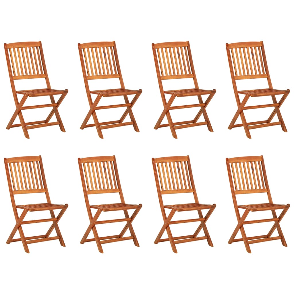 Hagespisegruppe 9 deler 220x90x75 cm heltre akasie