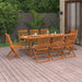 Hagespisegruppe 9 deler 220x90x75 cm heltre akasie