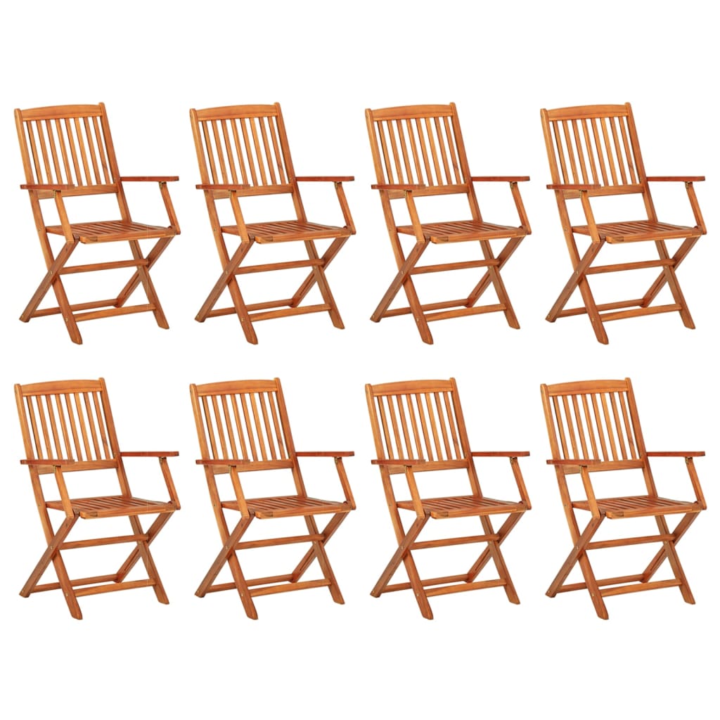 Hagespisegruppe 9 deler 220x90x75 cm heltre akasie