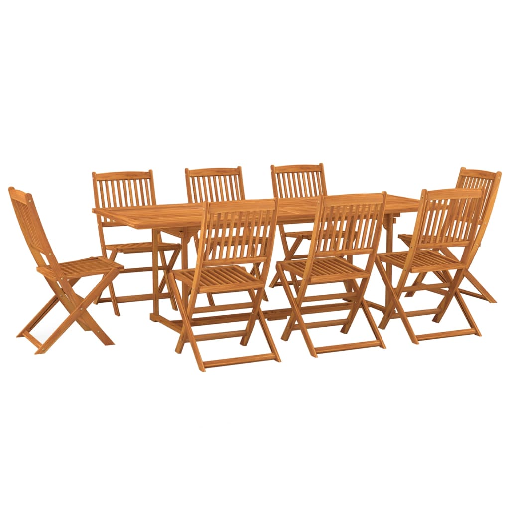 Hagespisegruppe 9 deler 220x90x75 cm heltre akasie