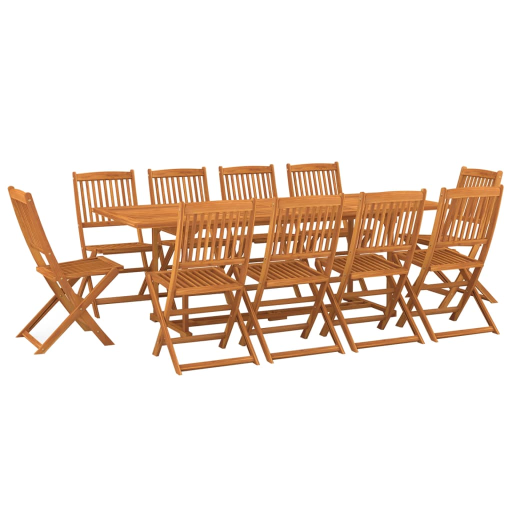 Hagespisegruppe 11 deler 220x90x75 cm heltre akasie