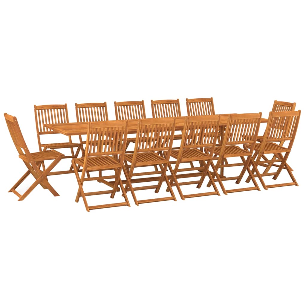 Hagespisegruppe 13 deler 280x90x75 cm heltre akasie