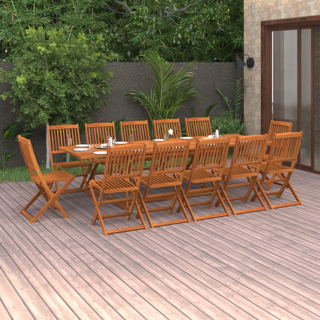 Hagespisegruppe 13 deler 280x90x75 cm heltre akasie