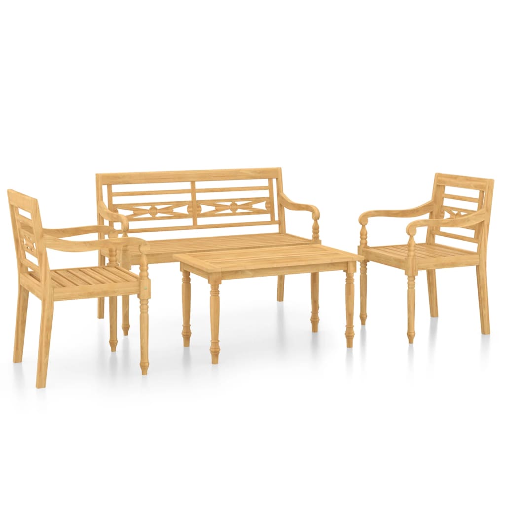 Hagesofagruppe 4 deler heltre teak