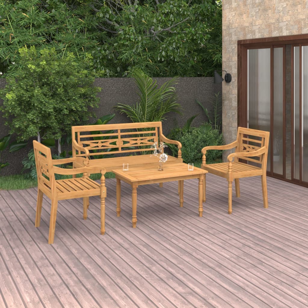 Hagesofagruppe 4 deler heltre teak