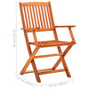 Klappstoler 8 stk heltre eukalyptus