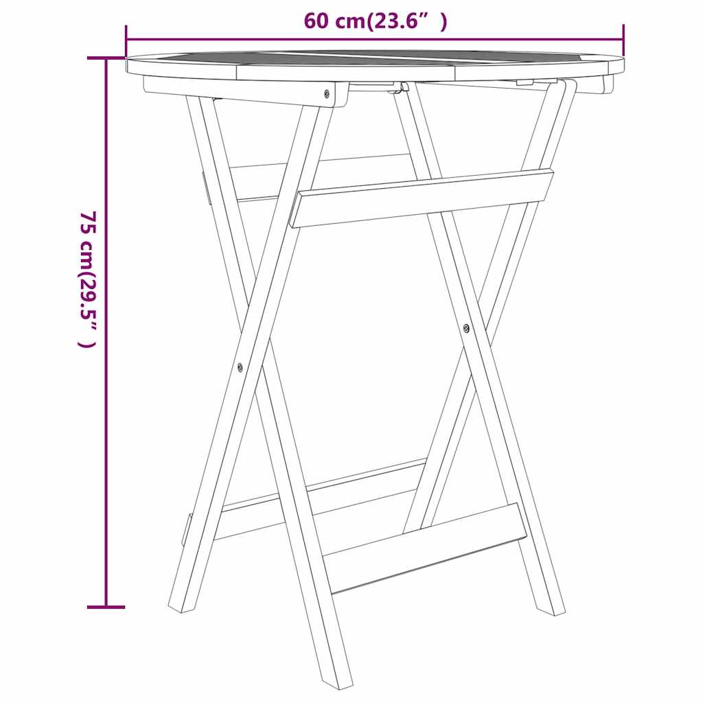 Hagespisestuesett 3 deler heltre teak
