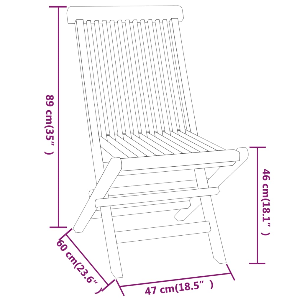 Hagespisestuesett 3 deler heltre teak