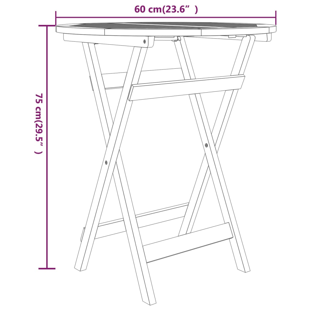 Hagespisestuesett 3 deler heltre teak