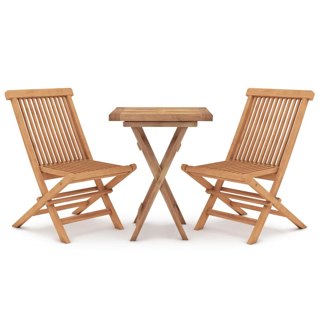 Hagespisestuesett 3 deler heltre teak