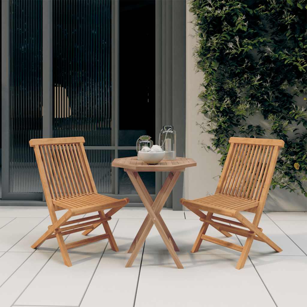 Hagespisestuesett 3 deler heltre teak
