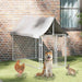 Utendørs hundegård med tak 200x100x150 cm