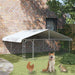 Utendørs hundegård med tak 300x300x150 cm