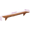 Vegghyller 2 stk 110x20x18 cm heltre akasie
