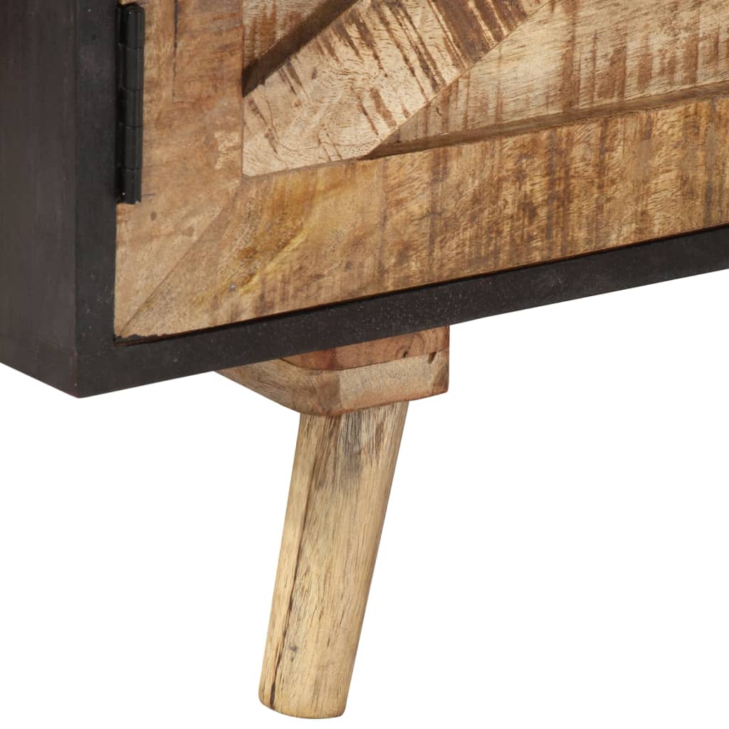TV-benk 140x30x46 cm grovt mangotre og heltre akasie