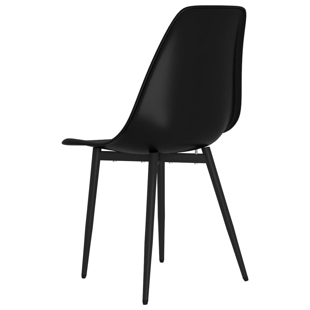 Spisestoler 6 stk svart PP