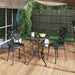 Bistrosett 3 deler støpt aluminium svart vidaXL