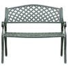 Hagebenk 102 cm støpt aluminium grønn