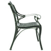 Hagebenk 102 cm støpt aluminium grønn