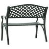 Hagebenk 102 cm støpt aluminium grønn