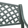 Hagebenk 102 cm støpt aluminium grønn
