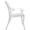 Hagebenk 102 cm støpt aluminium hvit