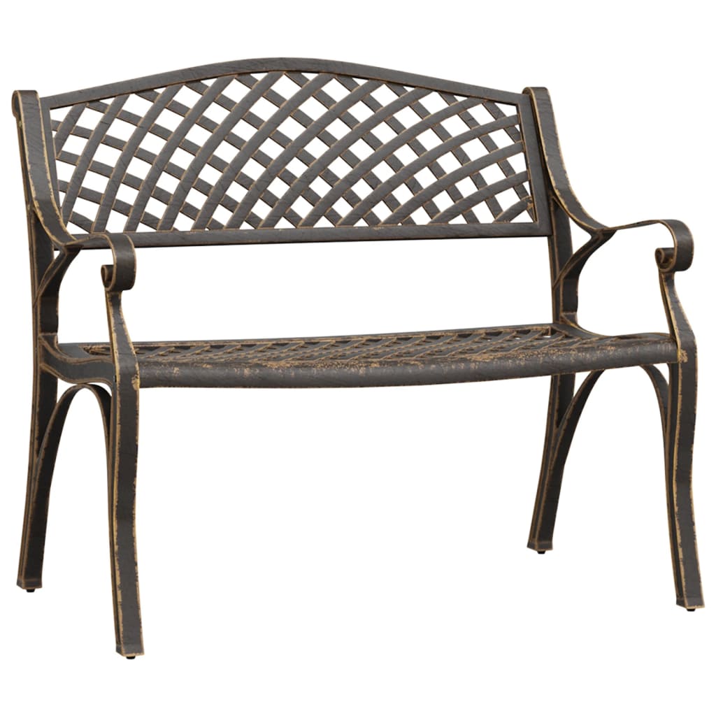 Hagebenk 102 cm støpt aluminium bronse vidaXL