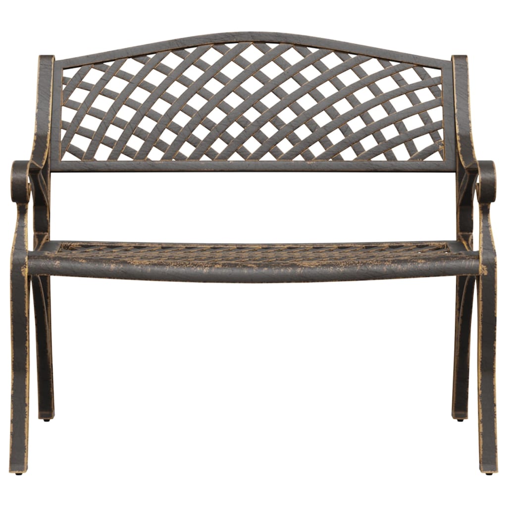 Hagebenk 102 cm støpt aluminium bronse vidaXL