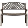 Hagebenk 102 cm støpt aluminium bronse