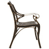 Hagebenk 102 cm støpt aluminium bronse