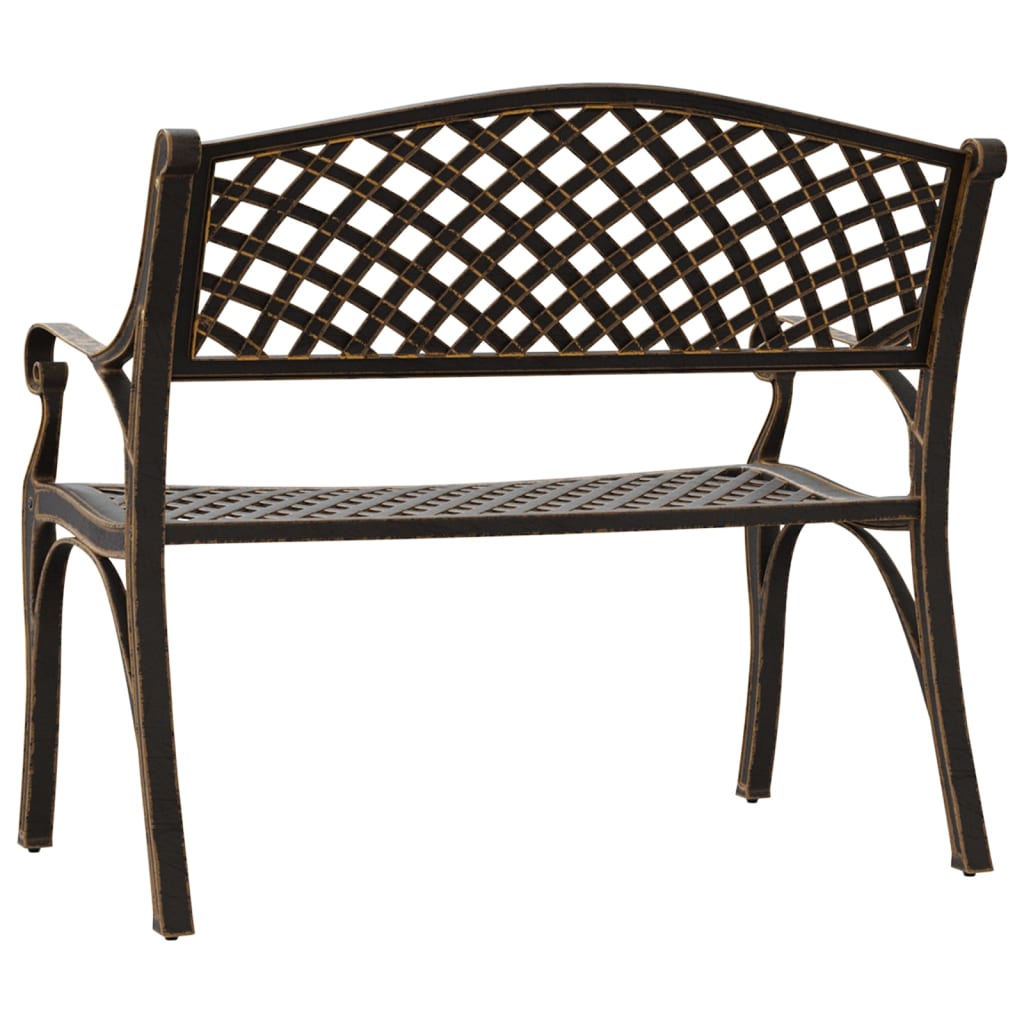 Hagebenk 102 cm støpt aluminium bronse vidaXL