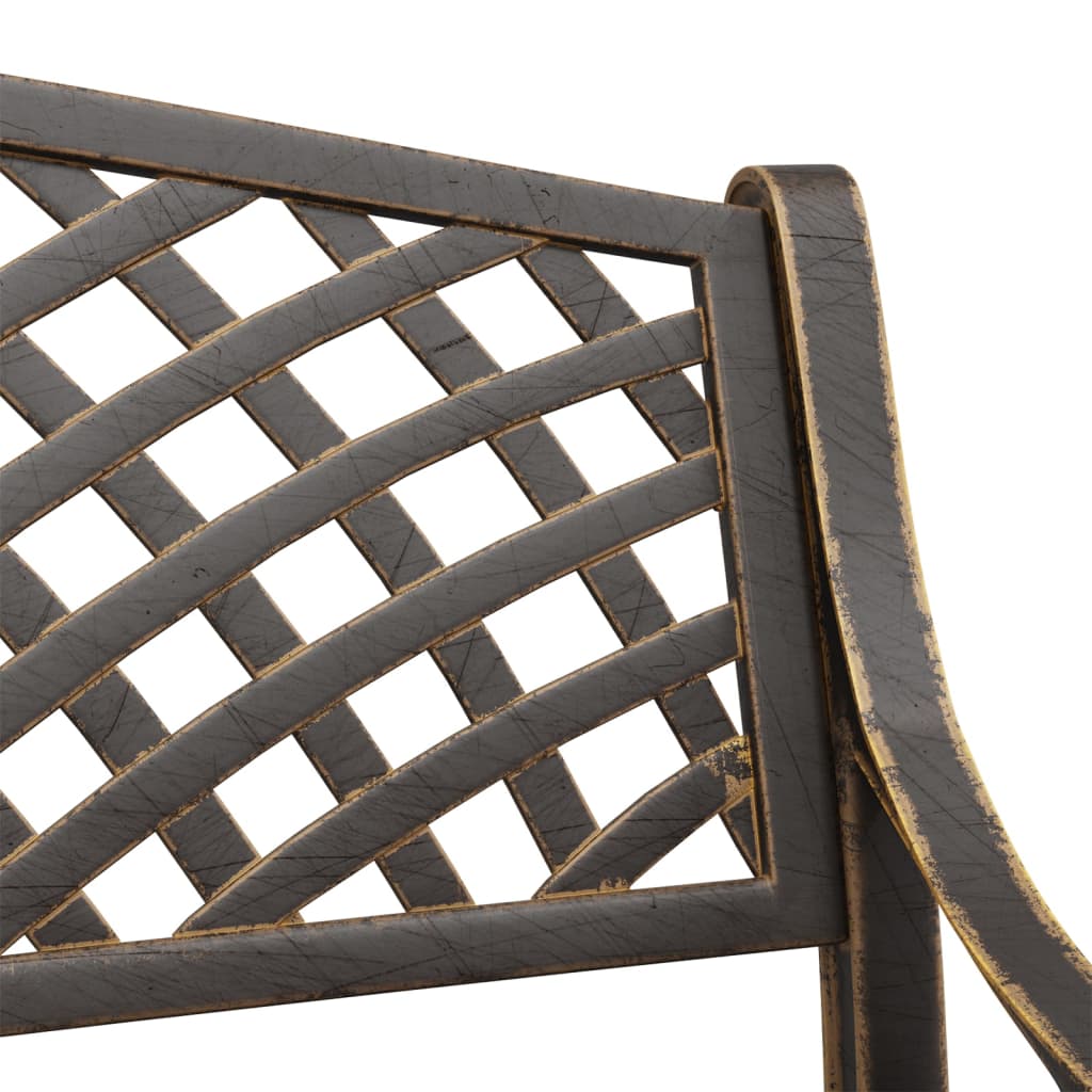 Hagebenk 102 cm støpt aluminium bronse vidaXL