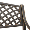 Hagebenk 102 cm støpt aluminium bronse