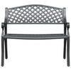 Hagebenk 102 cm støpt aluminium svart