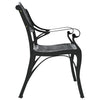 Hagebenk 102 cm støpt aluminium svart