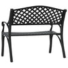Hagebenk 102 cm støpt aluminium svart