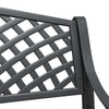 Hagebenk 102 cm støpt aluminium svart
