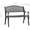 Hagebenk 102 cm støpt aluminium svart