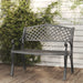 Hagebenk 102 cm støpt aluminium svart vidaXL