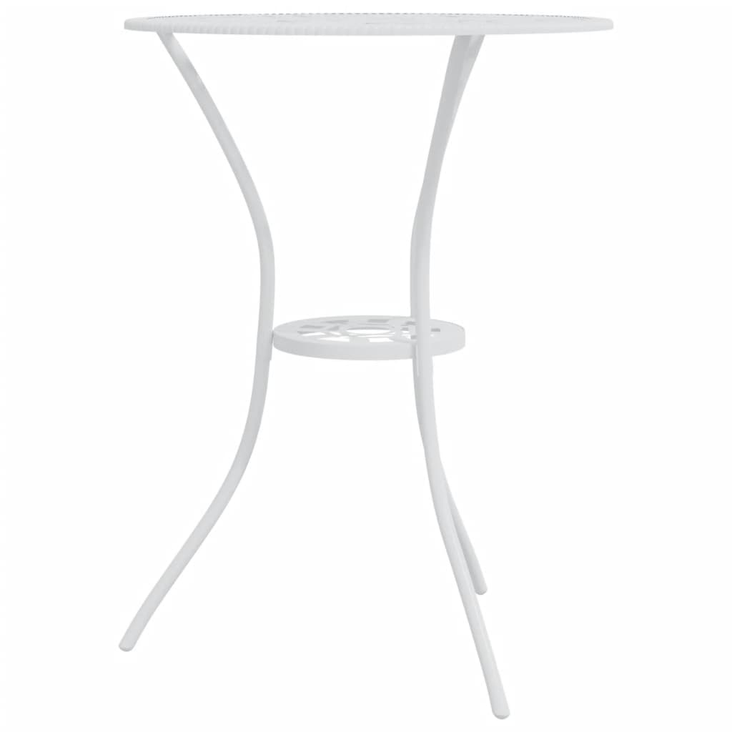 Bistrosett 3 deler støpt aluminium hvit